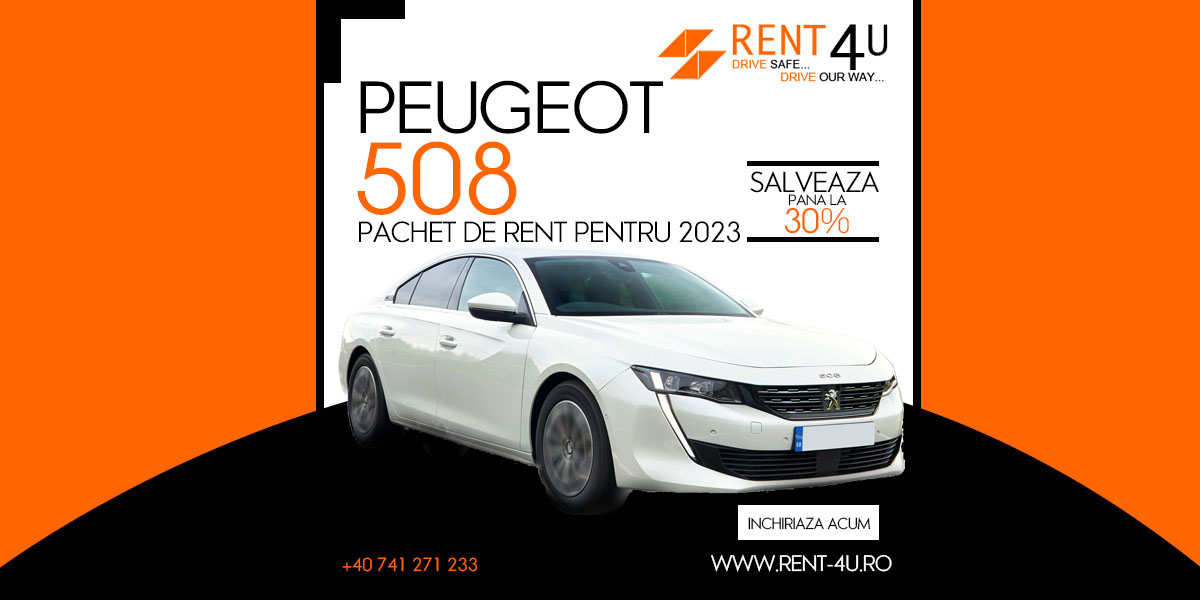 Sistem de rent a car la Peugeot 508 in Otopeni Bucuresti ( 2023 )