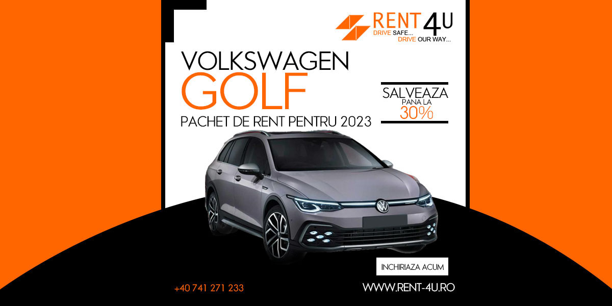 Rent a car pentru masina VW Golf in Otopeni si Bucuresti ( 2023 )